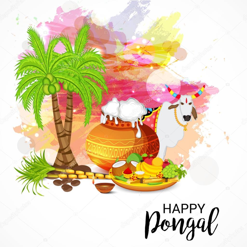 illustration of a background for Happy Pongal.