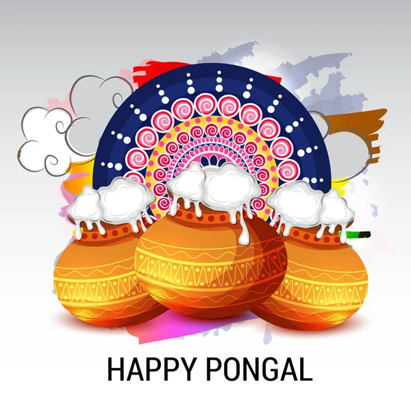 Ilustración Vectorial Fondo Para Happy Pongal — Vector de stock