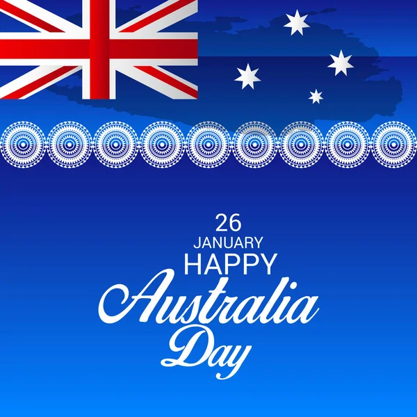 Vektor Illustration Eines Hintergrundes Für Einen Glücklichen Australischen Tag — Stockvektor