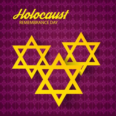 Vektör çizim Holokost Anma Günü için bir arka plan.