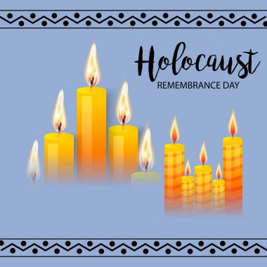 Vektör çizim Holokost Anma Günü için bir arka plan.