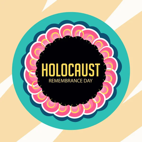 Ilustración Vectorial Los Antecedentes Del Día Del Recuerdo Del Holocausto — Vector de stock