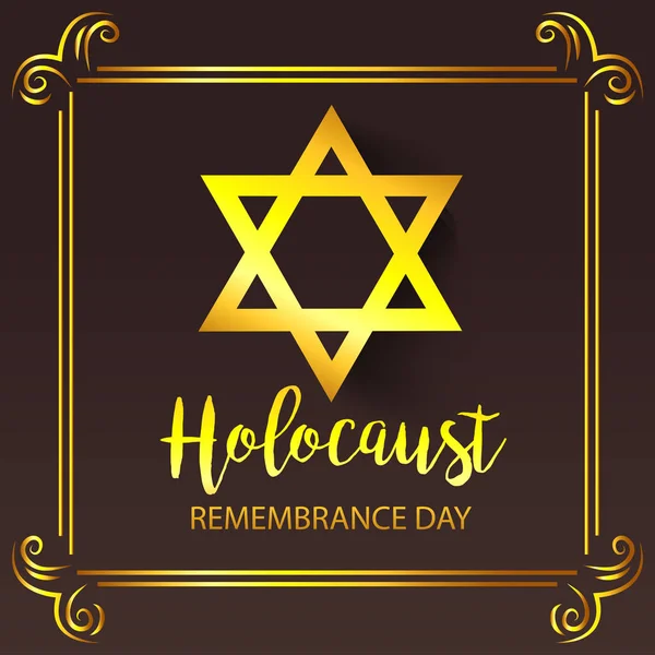 Ilustracja Wektorowa Tła Dla Dzień Pamięci Ofiarach Holokaustu — Wektor stockowy