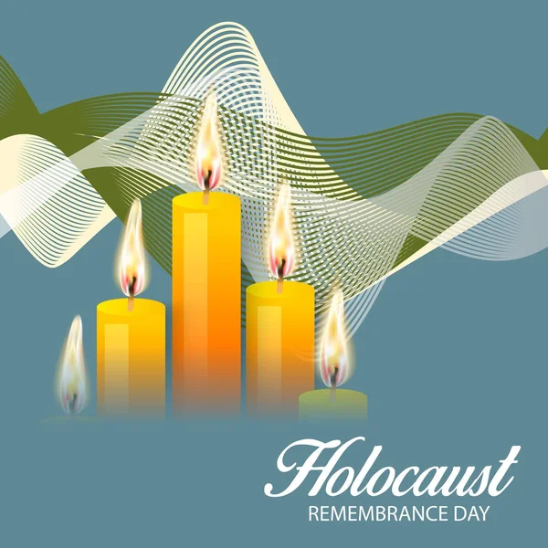 Ilustración Vectorial Los Antecedentes Del Día Del Recuerdo Del Holocausto — Vector de stock