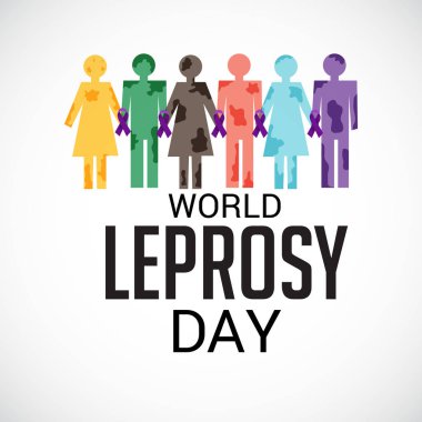 Dünya Cüzzam Günü için bir arka plan vektör çizim.