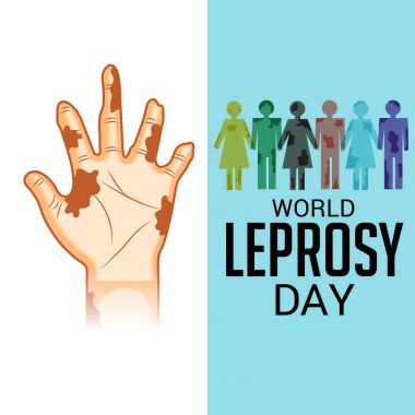 Dünya Cüzzam Günü için bir arka plan vektör çizim.