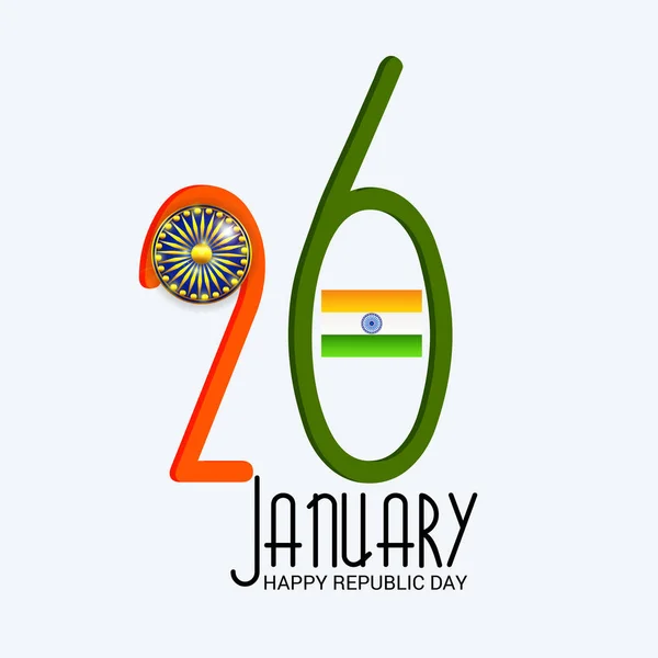 Illustration Vectorielle Fond Pour Happy Republic Day — Image vectorielle