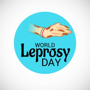 Dünya Cüzzam Günü için bir arka plan vektör çizim.