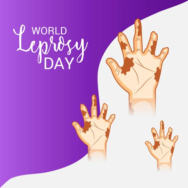 Illustration Vectorielle Contexte Pour Journée Mondiale Lèpre — Image vectorielle