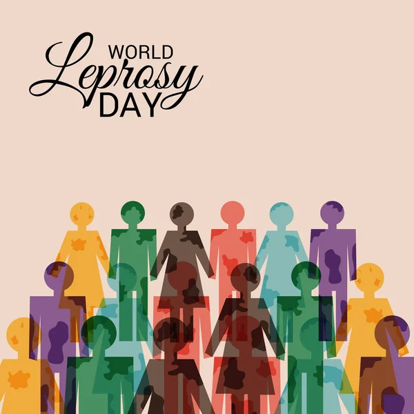 Εικονογράφηση Διάνυσμα Από Ένα Φόντο Για Την Παγκόσμια Ημέρα Λέπρα — Διανυσματικό Αρχείο