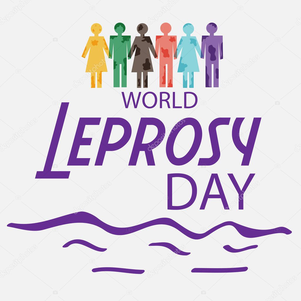 Vector illustration of a background for World Leprosy Day.