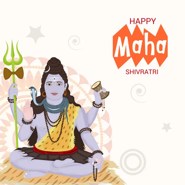 Ilustração Vetorial Fundo Para Feliz Maha Shivratri — Vetor de Stock