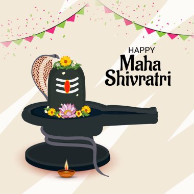 Mutlu Maha Shivratri için bir arka plan vektör çizim.