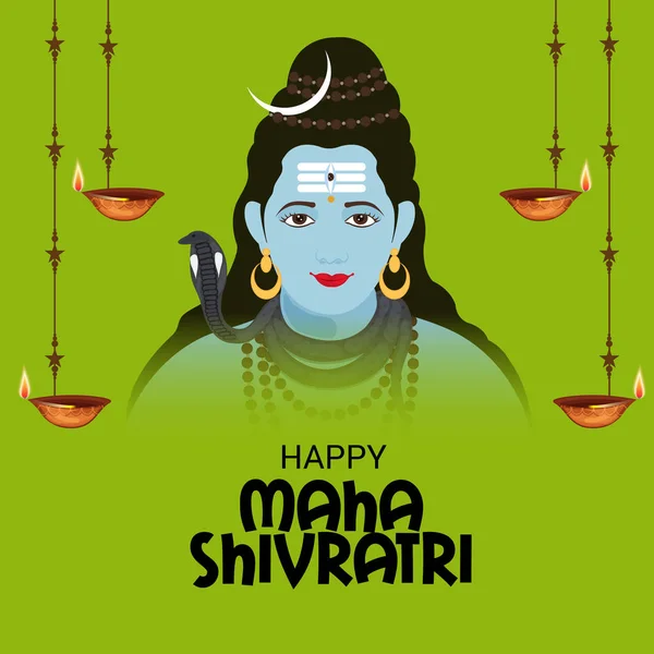 Ilustração Vetorial Fundo Para Feliz Maha Shivratri — Vetor de Stock