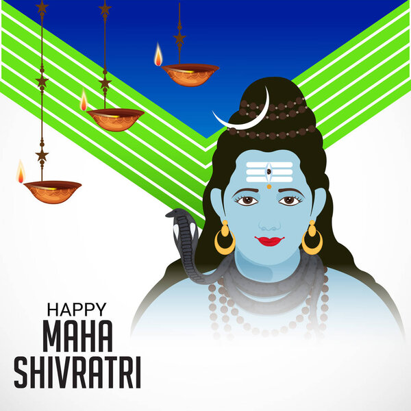 Vector illustration of a Background for Happy Maha Shivratri.