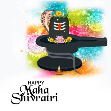Mutlu Maha Shivratri için bir arka plan vektör çizim.