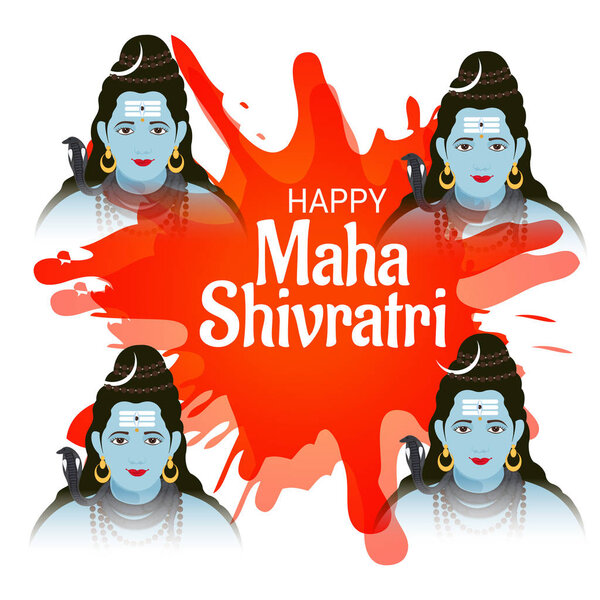 Vector illustration of a Background for Happy Maha Shivratri.