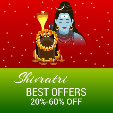 Mutlu Maha Shivratri için bir arka plan vektör çizim.