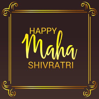 Mutlu Maha Shivratri için bir arka plan vektör çizim.