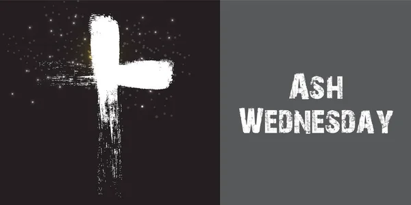 Illustration Vectorielle Fond Avec Croix Pour Mercredi Des Cendres — Image vectorielle