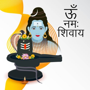 Mutlu Maha Shivratri için bir arka plan vektör çizim.