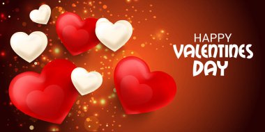 Vektör çizim bir arka plan için mutlu Sevgililer günü.