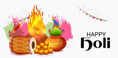 Geleneksel renkli Hint Festivali mutlu bayram için bir arka plan vektör çizim.