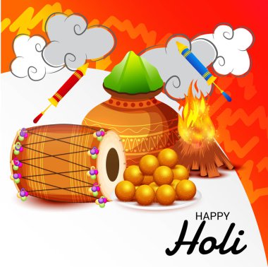 Mutlu bayram için bir arka plan illüstrasyon.