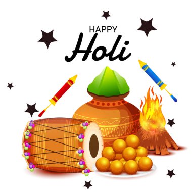 Mutlu bayram için bir arka plan illüstrasyon.