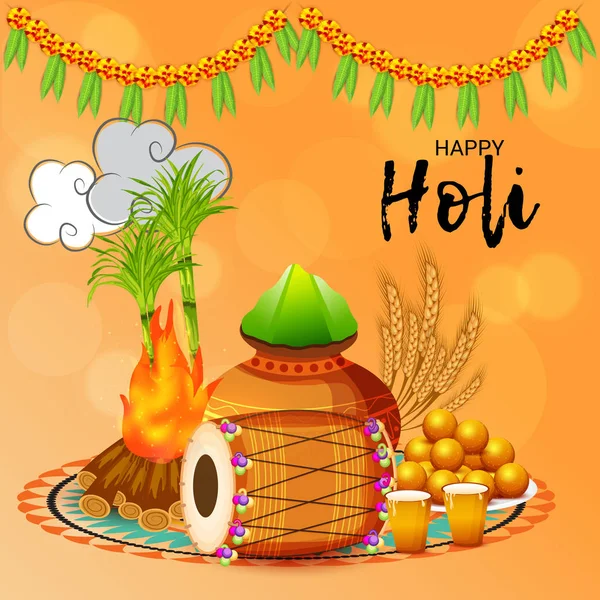 Happy Holi background Stock vector Colourbox