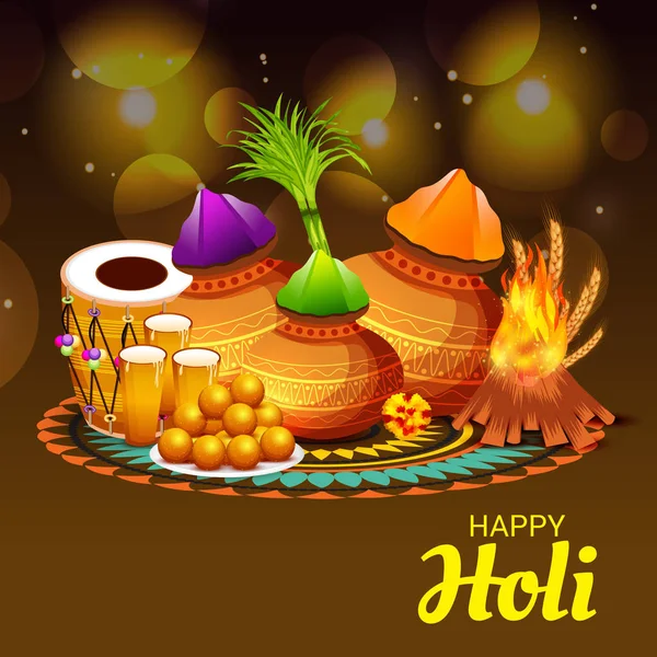 Imagine Fundal Pentru Happy Holi — Vector de stoc