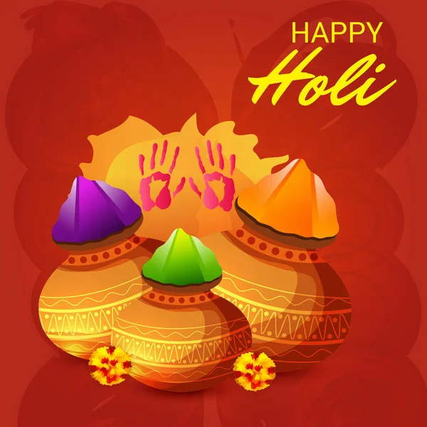 Illustration Background Happy Holi — Stock Vector