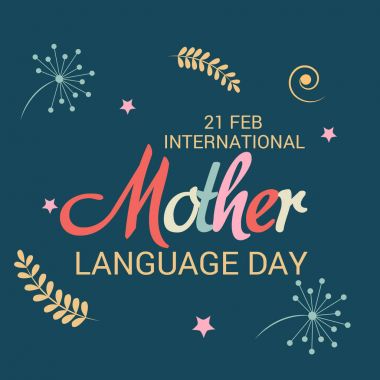 illustration of a Background for International Mother Language Day. clipart