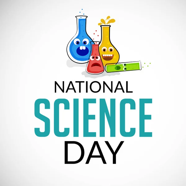 Illustration Background National Science Day — Stock Vector