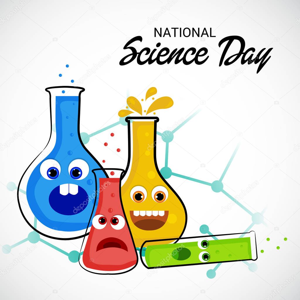 illustration of a Background for National Science Day.