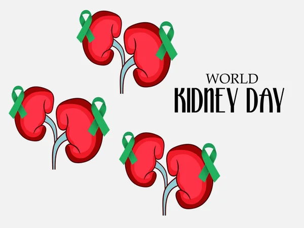 Εικονογράφηση Του Φόντου Για Την Παγκόσμια Ημέρα Νεφρού — Διανυσματικό Αρχείο