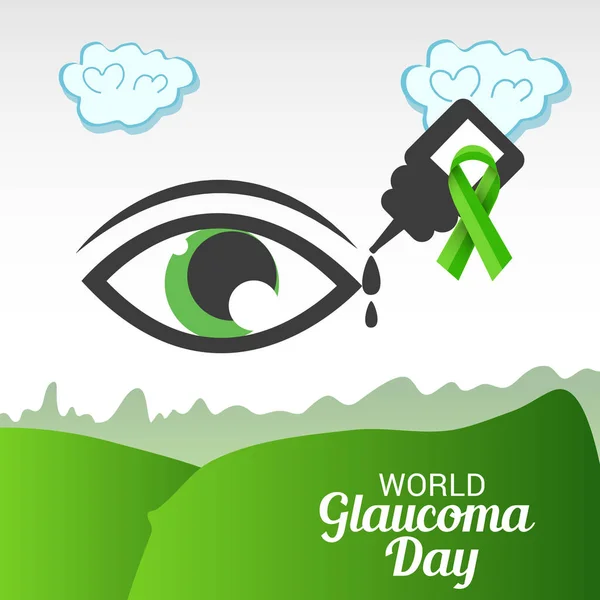 Illustration Background World Glaucoma Day — Stock Vector