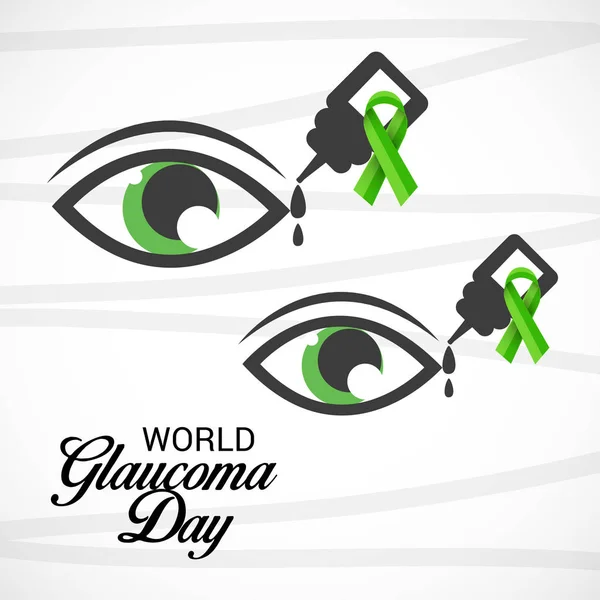 Illustration Background World Glaucoma Day — Stock Vector