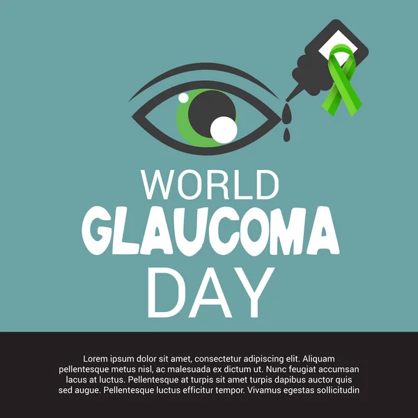 Illustration Background World Glaucoma Day — Stock Vector