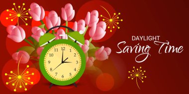 Yaz saati uygulaması için bir arka plan vektör çizim.