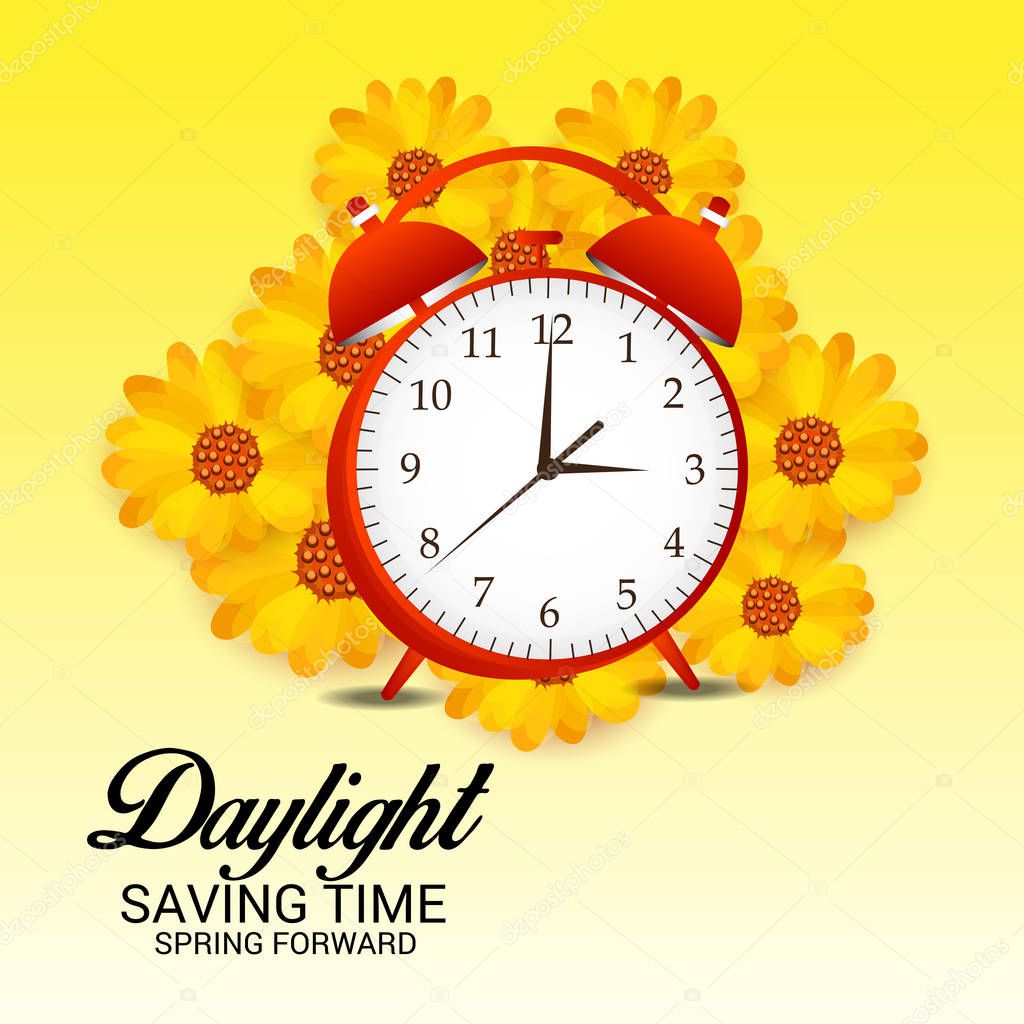 Vector illustration of a Background for Daylight Saving Time.