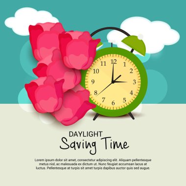 Yaz saati uygulaması için bir arka plan vektör çizim.