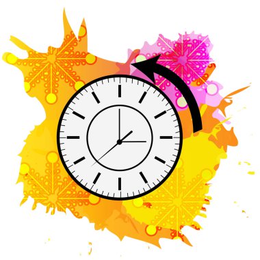 Vector illustration of a Background for Daylight Saving Time. clipart