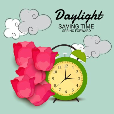 Yaz saati uygulaması için bir arka plan vektör çizim.