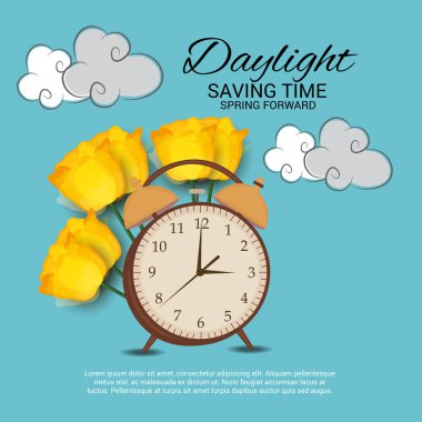 Yaz saati uygulaması için bir arka plan vektör çizim.