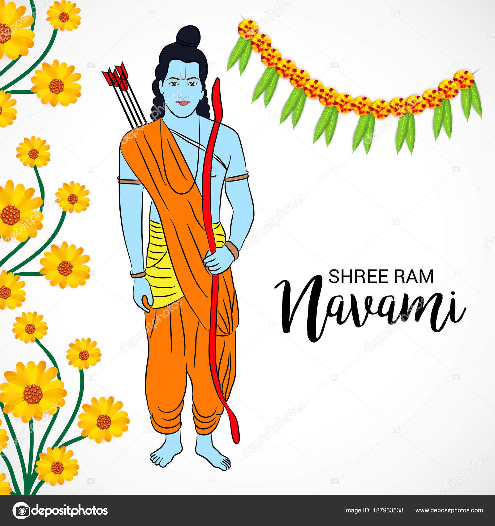 Shri Ram Navami Stock Illustration | Adobe Stock