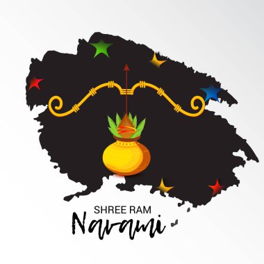 Ram Navami için bir arka plan vektör çizim.