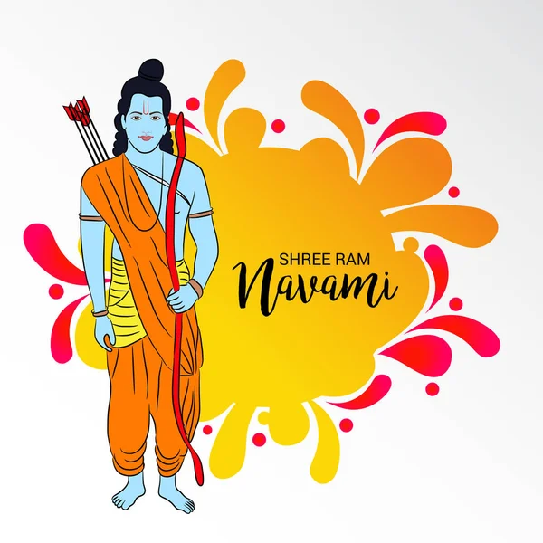 Ilustración Vectorial Fondo Para Ram Navami — Archivo Imágenes Vectoriales