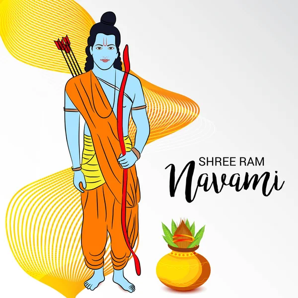 Ilustración Vectorial Fondo Para Ram Navami — Archivo Imágenes Vectoriales