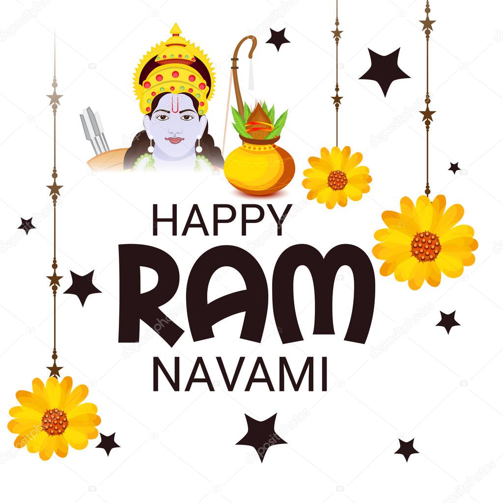 Vector illustration of a background for Ram Navami.